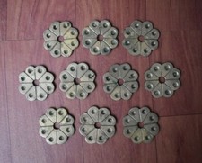 Ferramenta vintage in ottone per mobili fiori legno ferro porta armadio arred...