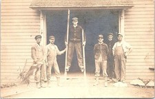 RPPC Group of "Scouts" and Wooden Stilt Walkers Pennsylvania early 1900s
