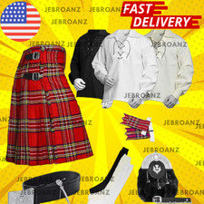 ROYAL STEWART Tartan Kilt Set-08 Pieces Kilt Accessories for Men-Scottish Outfit
