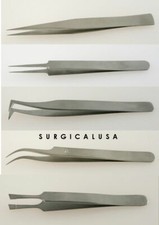 Tool Kit of 5 Tweezers for Watch Maker and Jewelry Repairs Pickup Grasping Tools