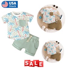Kids Baby Boy Summer Spring Set 2 Pcs T Shirt shorts Suit Cotton Boy 0-3 Years