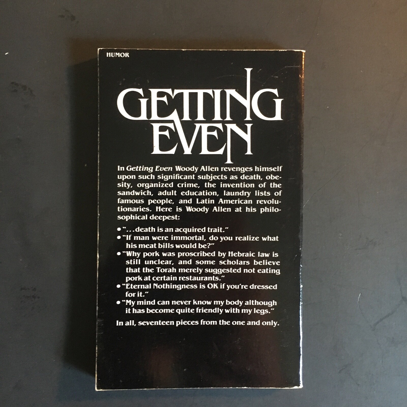 woody Allen GETTING EVEN paperback eBay