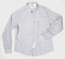 Calvin Klein White D Button Up Long Sleeve Men's Casual Shirt Sz XL Extra-Slim