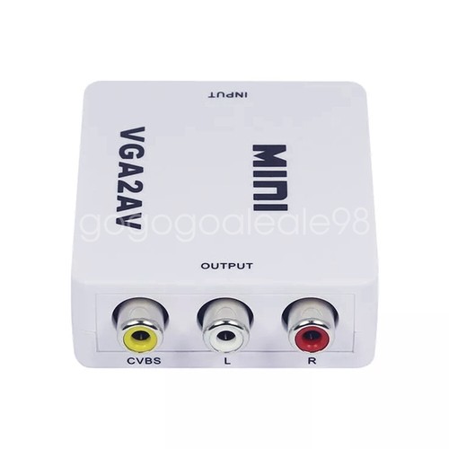 Mini Video Converter 1080P HD VGA to AV 3.5mm Audio Video Signal VGA to RCA - Photo 8/22