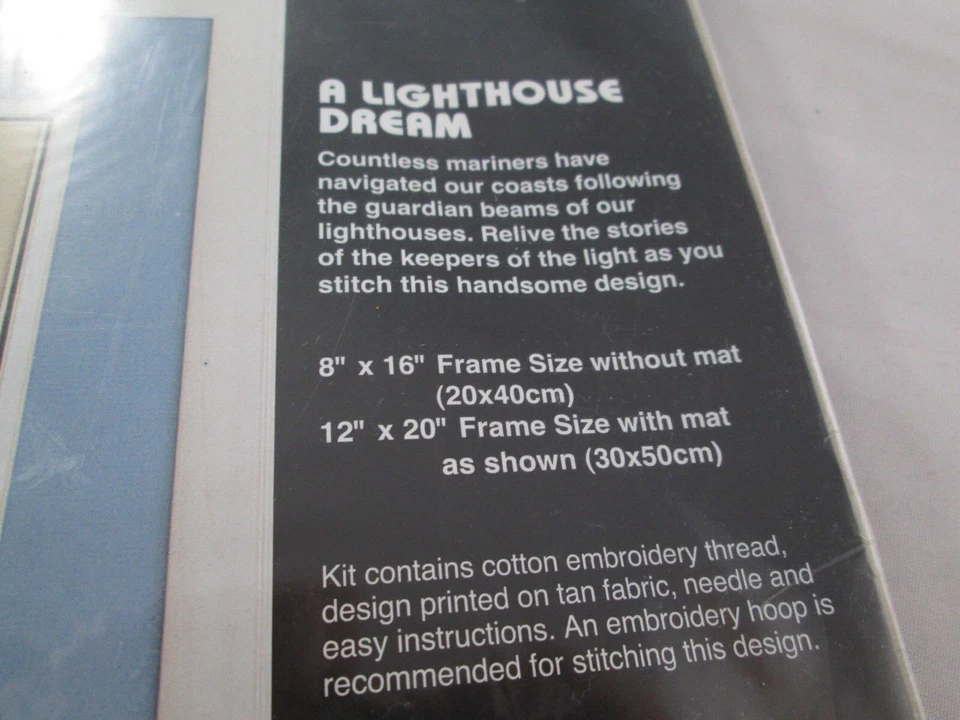 Kit de punto de cruz Dimensions 1994 faro sellado #3145 EE. UU. Foto 2 de 4