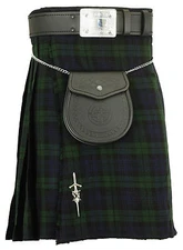 Mens Scottish Kilt Blackwatch Tartan Traditional Highland dress Skirts