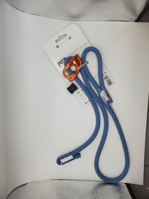 Petzl, Connect Adjust Lanyard Blue, Adjustable Single Lanyard for Climbing Mnt