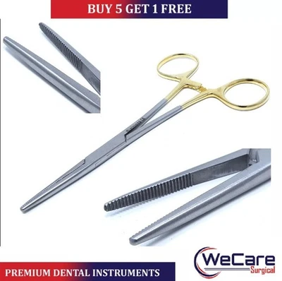 WECARE SURGICAL GOLD Kelly Hemostat Forceps 5.5" Straight Surgical Dental Instruments German