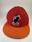 NBA Miami Heat HWC '47 Brand Big Shot Logo Flat Bill Snapback Red/Orange Cap — photo 1