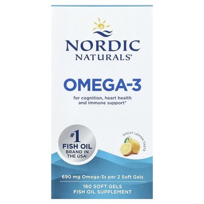 Nordic Naturals, Omega-3, Omega-3-Fischöl, Zitrone, 180 Weichkapseln