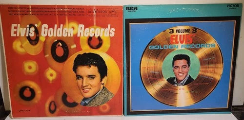 ELVIS PRESLEY LP Lot of 2 Vinyl Records, Elvis’ Golden Records Vintage