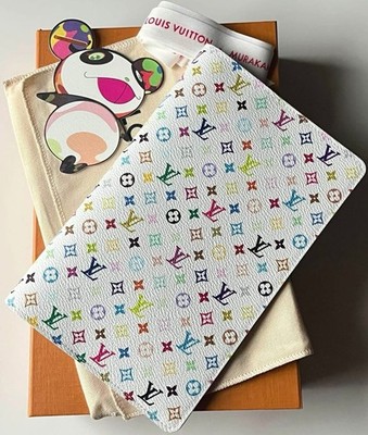 LOUIS VUITTON X MURAKAMI BLANC MULTICOLOR EMILY NOTEBOOK COVER MM