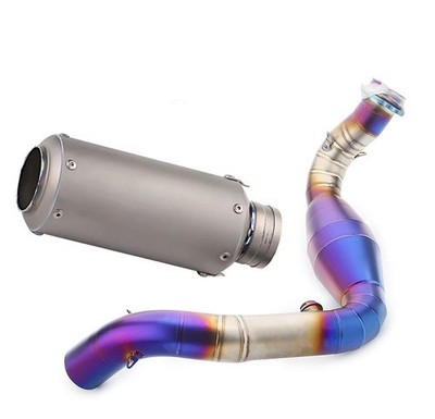 Full System Titanium Exhaust Tips Blue Header Pipe For BMW G310R G310GS 17-24
