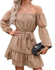 bebreezchic women dress summer off shoulder long sleeve for women uk loose
