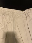 Perry Ellis Mens Pants 38x32 Beige Pleated Cuff 100% Cotton — photo 4