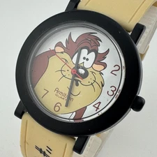 Vintage Armitron Taz Quartz Watch 2200/85 Unisex Black Plastic New Battery