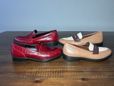 Ecco Penny Loafers Shoe Lot Women 38 Tan Brow...