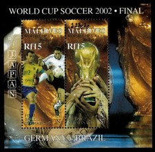 Maldives 2002 - World Cup Soccer - Souvenir Stamp Sheet - Scott #2652 - MNH