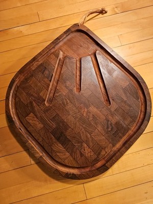 Vintage Teak Cutting Board Serving Charcuterie Board Danish Modern 