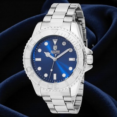 Men's Montres Prestige X Invicta Watch 43mm Stainless Steel Blue Dial (MPW-0268)