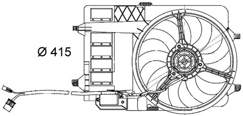 FAN RADIATOR CFF 29 000S FOR MINI W11B16/W10B16A 1.6L 4cyl - Picture 2 of 8