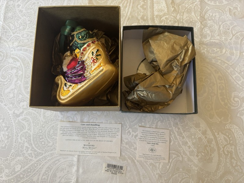 Waterford Holiday Heirlooms Ornament " Santa’s Sleigh Ride"