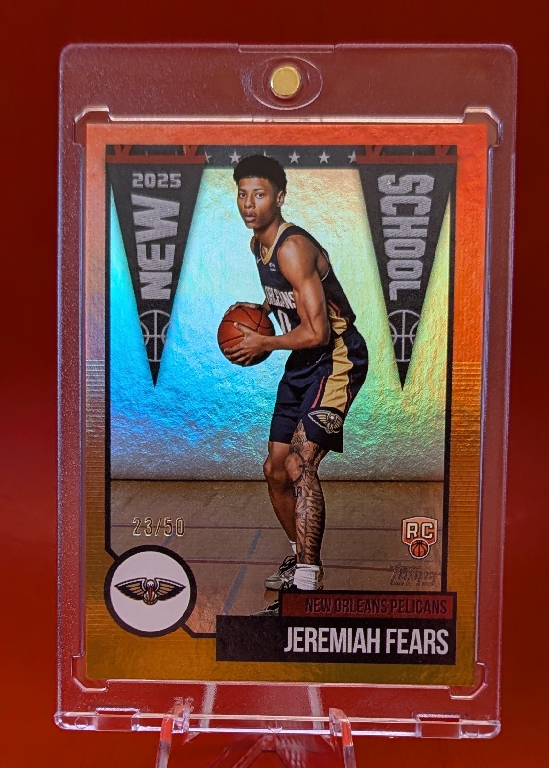 Jeremiah Fears 2025-26 Topps Basketball New School Gold Parallel Rookie /50 RC