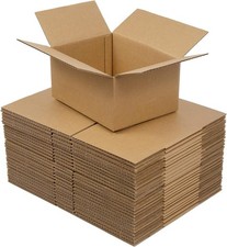 25 Shipping Boxes 8x6x4 Inches, Small Corrugated Cardboard