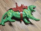 Vintage MOTU Battle Cat Green Tiger Figure He-Man Masters of the Universe