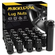 24pcs M12x1.25 Black Closed End Lug Nuts for Nissan Armada & Titan