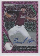 2021 Panini Prizm Draft Picks Pink Velocity Brock Selvidge #PDP92 Auto 15t4