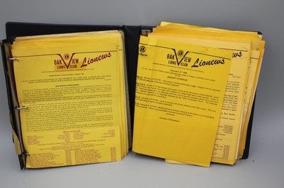 Oakview Lionews Lions Club Newsletter Lot 1980s, 90s, 2000s Bound Books HP NC