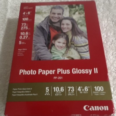 Printer.Canon Photo Paper Plus Glossy II PP-201 High Gloss 4x6 100 Sheets 275gsm