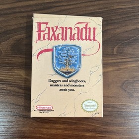 Faxanadu (Nintendo NES) 1989 casi completo en caja original sin espuma de poliestireno