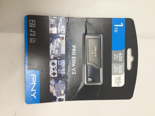 PNY - PRO Elite V2 1TB USB 3.2 Flash Drive - Black - NEW - SEALED (41021) - Afbeelding 2 van 5