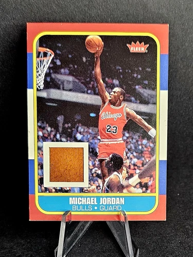 RARE 2007 Fleer Michael Jordan Game Used Floor Card #RCF, 1986 Rookie Reprint