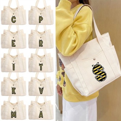 Biene Alphabet Kunst Beuteltasche INS vielseitige Handtasche Laptoptasche Arbeit Schüler Klasse