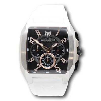 TechnoMarine Aqua Quadrant Men's 41mm White Silicone Chronograph