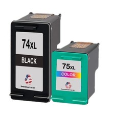 Compatible Ink Cartridge For HP 74XL Black  75XL Color-USA