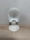 Antique Art Deco Porcelain Milk Glass Shade Bathroom Wall Lamp Light Fixture