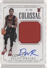 2015 National Treasures College Colossal Signatures 37/99 Delon Wright Auto 3bq