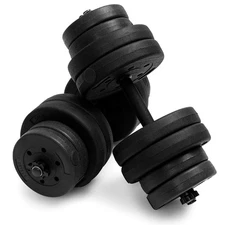 Goplus 66 LB Dumbbell Weight Set Fitness Training Workout 16 Adjustable Plates