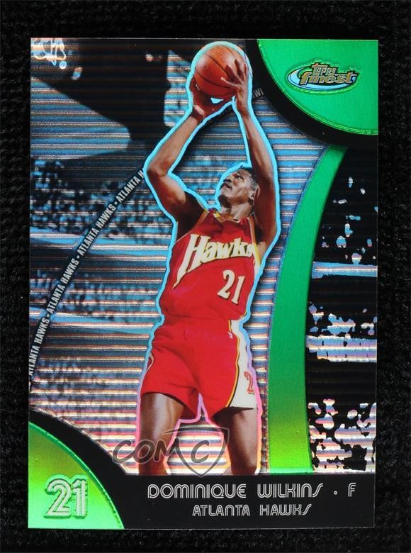 2007-08 Topps Finest Green Refractor 26/149 Dominique Wilkins #42 HOF