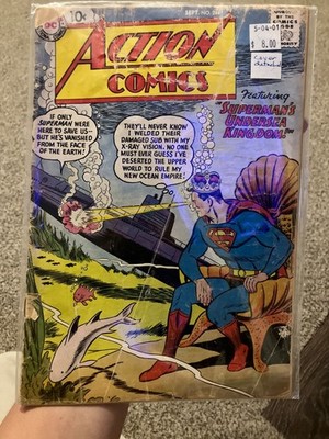 Action Comics #244 (DC Comics September 1958) cover is detached