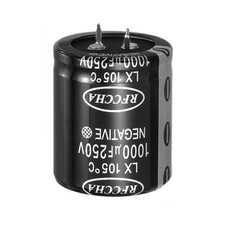 250V 1000uF 2 Pin Snap in Aluminum Electrolytic Capacitor Black41.5x35mm