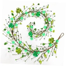 Timer - Lighted Shamrocks Garland St. Patrick's Day Decorations, 6 Ft St.
