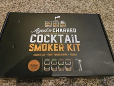 Aged & Charred Whiskey Cocktail Smoker Kit with Torch & Wood Chips