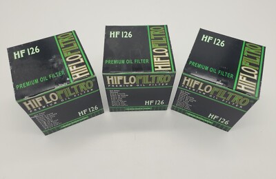 3PK Hiflo Filtro HF126 Premium Oil Filter