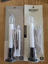 Electric Window Candle Lamp Black Plated Base Candlestick On/off Sensor Hudson43