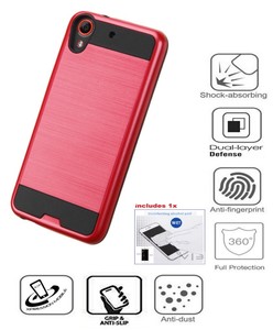 For-HTC-Desire-530-626-S-Case-Hybrid-Armor-Brushed-Silicone-Protective-Cover-Kit
